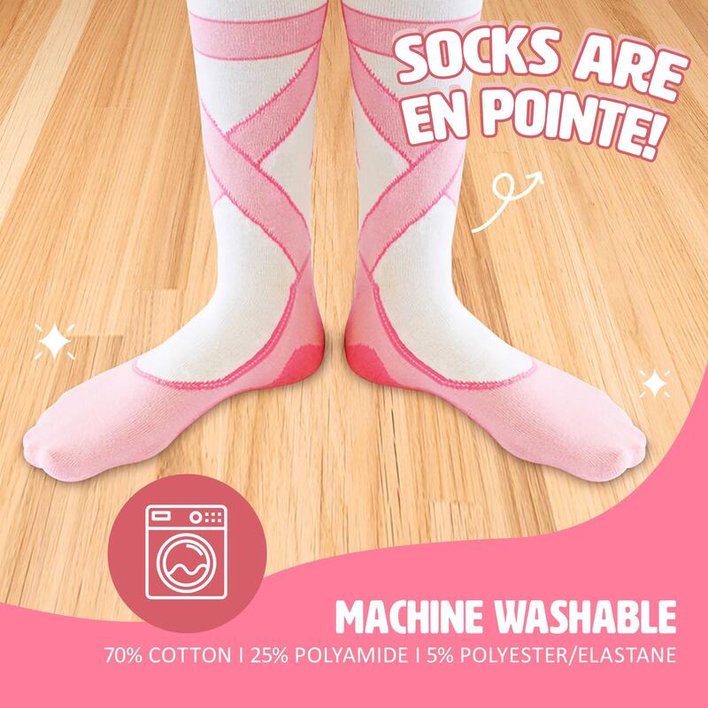 Ginger fox ballerina socks with machine washable symbol