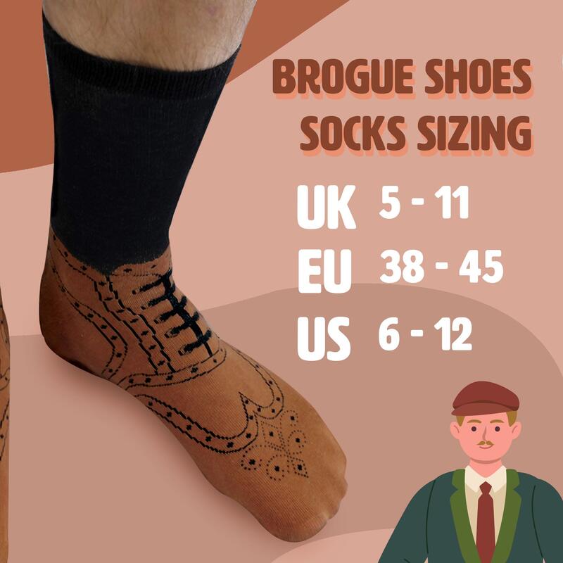 Ginger Fox brogue socks size conversion chart