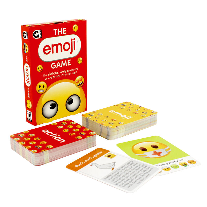 ginger fox  emoji card game box and contents