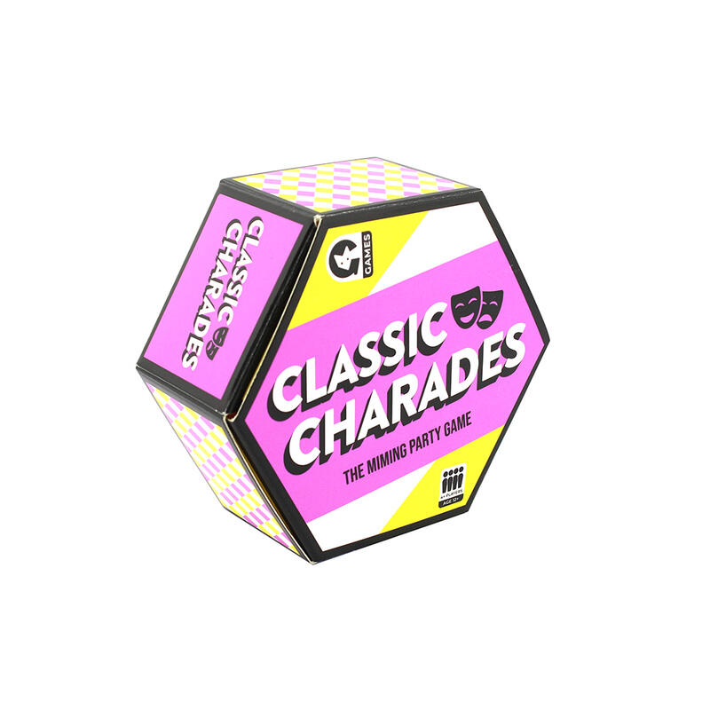 Ginger fox travel sized charades game in hexagon shaped box