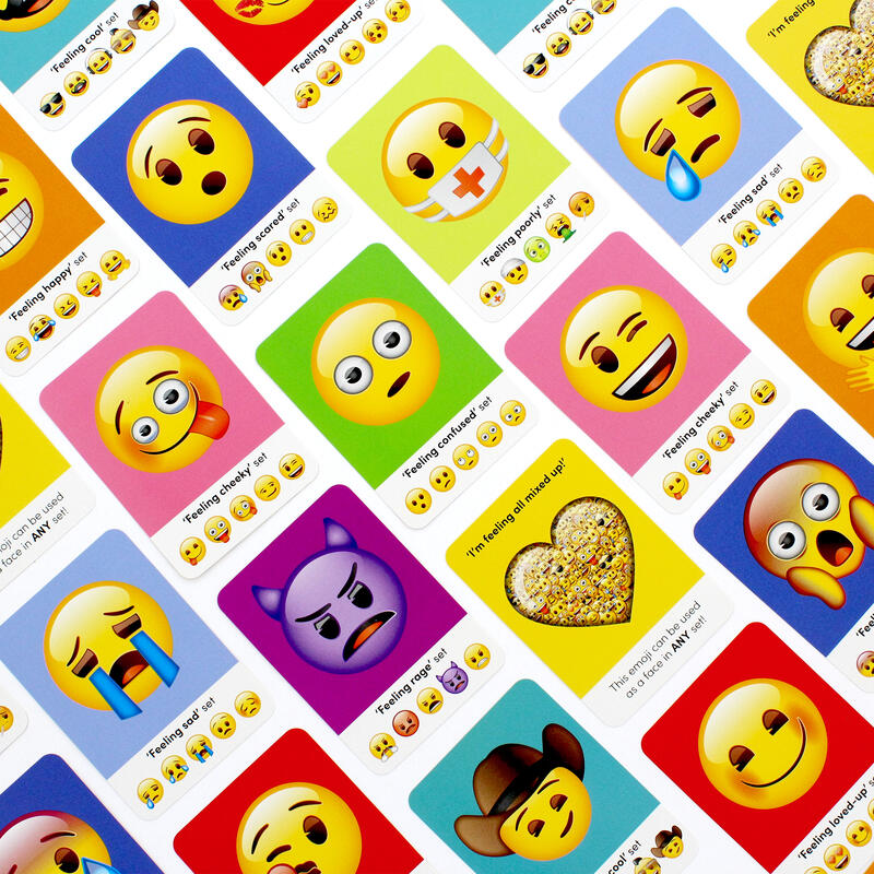 emoji card game cards on a white background