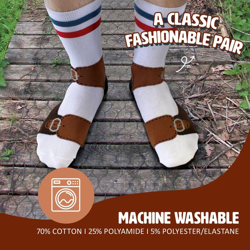 Ginger Fox sandal socks with machine washable symbol