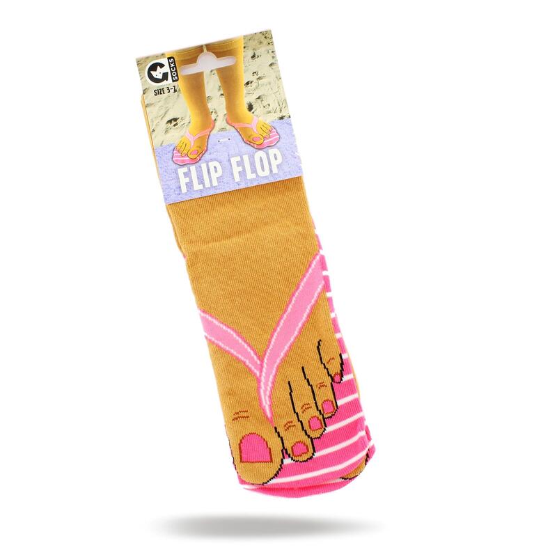 Ginger Fox pink flip flop socks UK size 3-7