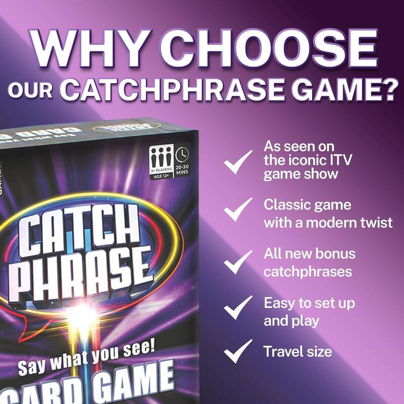 Infographic with reasons to buy showing card game on purple background