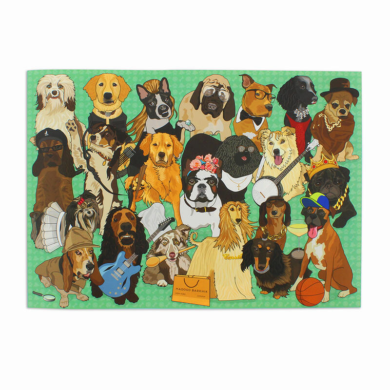 Ginger Fox Celebri Dogs Puzzle Top View